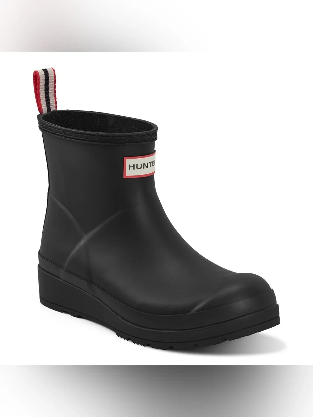 Hunter Women’s 11 Play Short Rain Boots Rubber Waterproof Wellies - Black